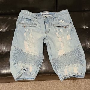Blue jean shorts